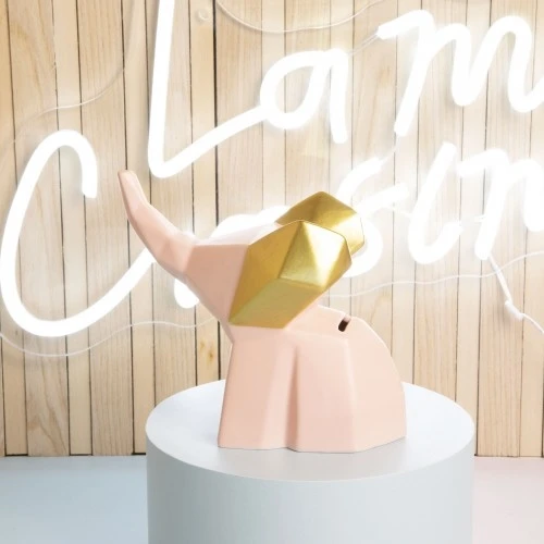 SALVADANAIO ELEFANTE ROSA CM.13