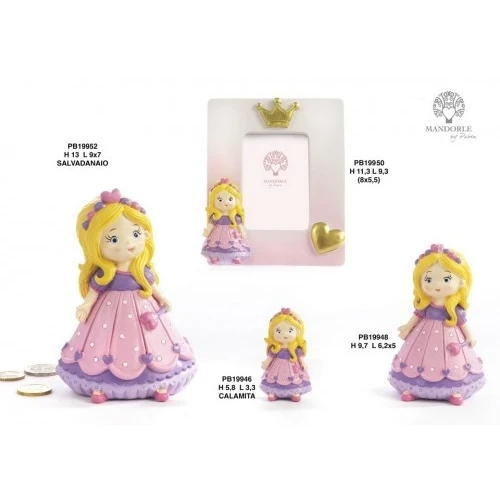 SALVADANAIO PRINCIPESSINA 13 CM. RESINA