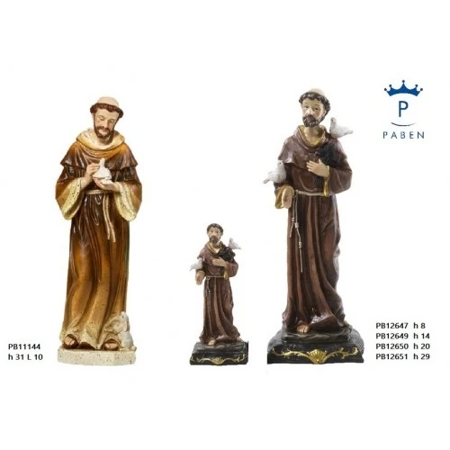 SAN FRANCESCO 29 CM. RESINA