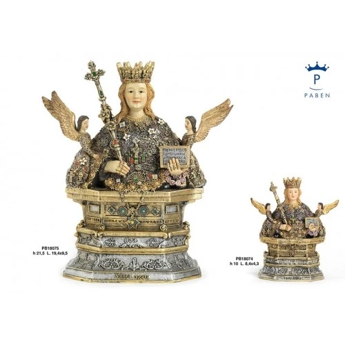 SANT'AGATA MEZZOBUSTO 21.5 CM. RESINA