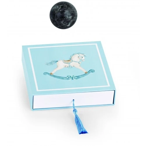 SCATOLA CAVALLINO AZZURRO CON NAPPA