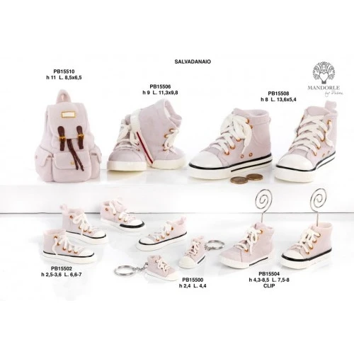 CLIP PORTAFOTO SCARPA GINNASTICA ROSA 8.5 CM. RESINA