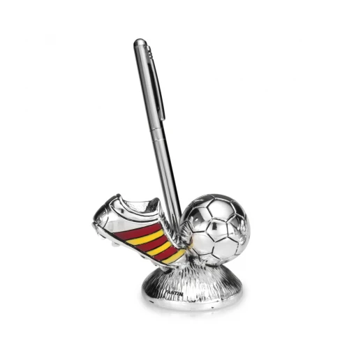 SCARPETTA CALCIO GIALLO/ROSSO C/PENNA 