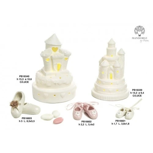 SCARPETTE BALLERINA ROSA 6.5 CM. PORCELLANA