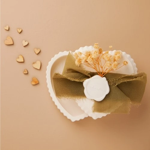 SCATOLA CUORE IN GESSO APPLICAZIONE VERDE - CLARALUNA 2025