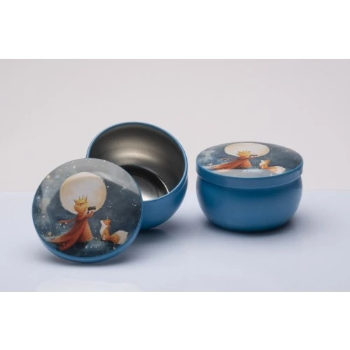 Bomboniera Solidale Cuorematto Piccolo Principe - Scatolina Latta Porta Confetti cm.10