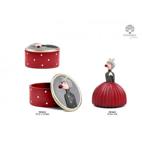 SCATOLA RAGAZZA/CHEWING GUM 11.7 CM. RESINA