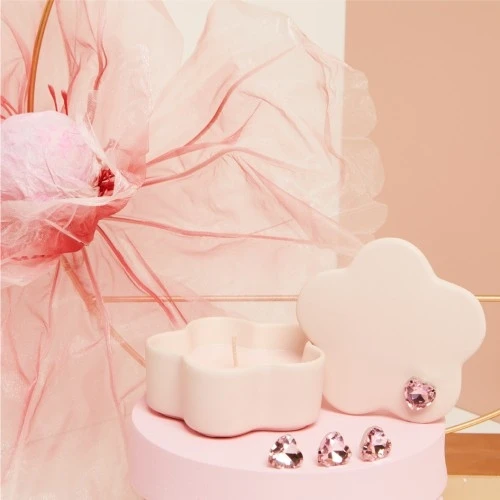 SCATOLA ROSA CON CANDELA E CUORE - CLARALUNA 2025