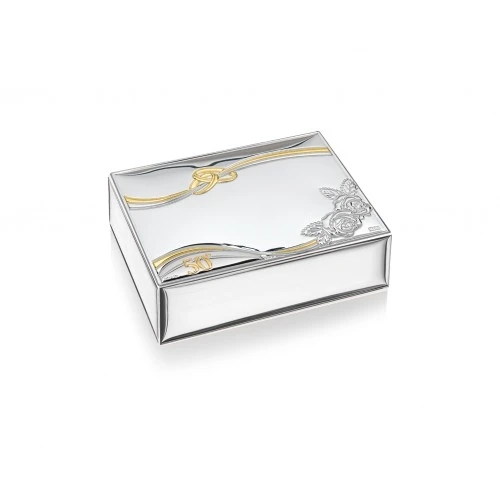 SCATOLA ROSE CON FASCE 50ESIMO ANNIVERSARIO 10X15