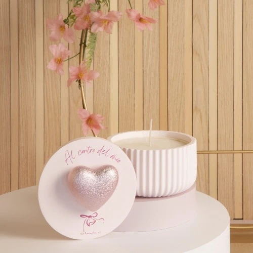 SCATOLA CANDELA GR. ROSA