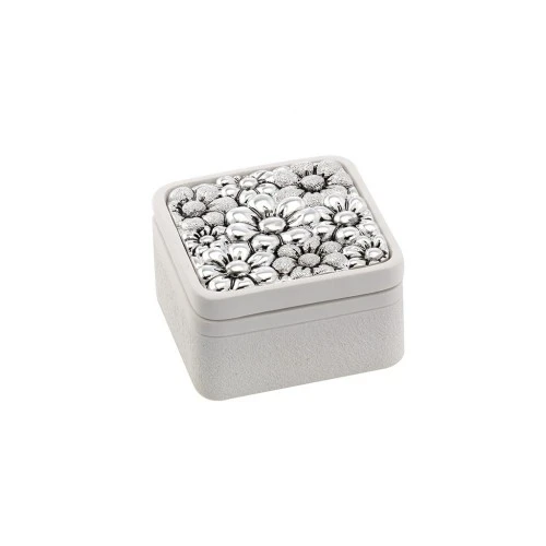 SCATOLINA QUADRATA 7x7 CON DECORO MARGHERITE