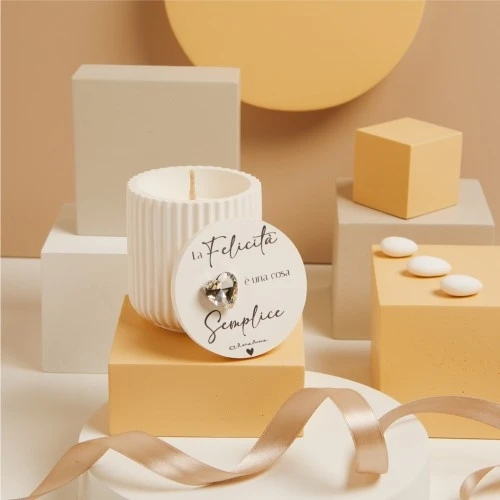 SCATOLINA CANDELA PICCOLA CUORE SILVER - CLARALUNA 2025