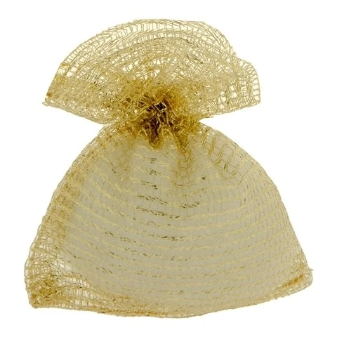 SACCHETTO CONFETTI 50° ANNIVERSARIO RETINA CM.8X10 ORO 