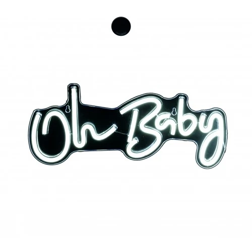 SCRITTA NEON LED BIANCA OH BABY