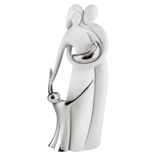Scultura da tavolo Famiglia in resina senza base