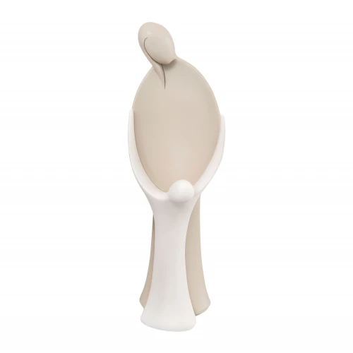 Scultura da tavolo in resina di design moderno con abbraccio di mamma