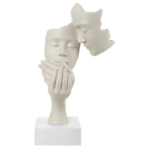 Scultura da tavolo moderna colorata con coppia di innamorati