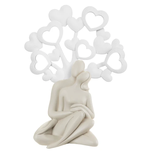 Scultura da tavolo moderna con innamorati abbracciati