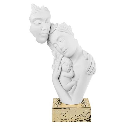 Scultura moderna con la famiglia "Face"