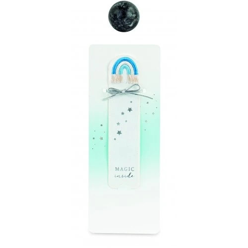 SEGNALIBRO ARCOBALENO AZZURRO C/BUSTA