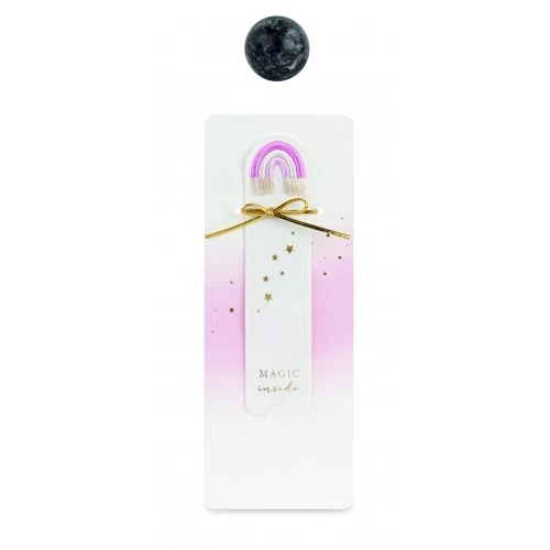 SEGNALIBRO ARCOBALENO ROSA CON BUSTA