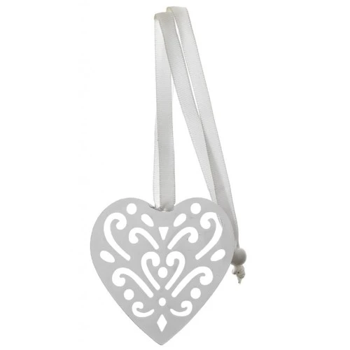 SEGNALIBRO TRAFORATO E ARGENTATO - CUORE