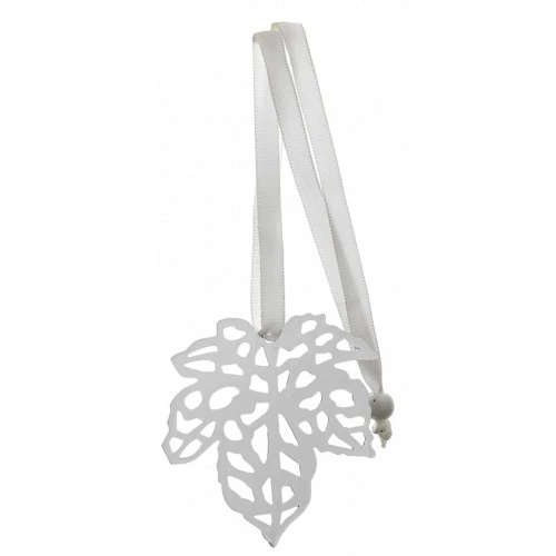 SEGNALIBRO TRAFORATO E ARGENTATO - FOGLIA