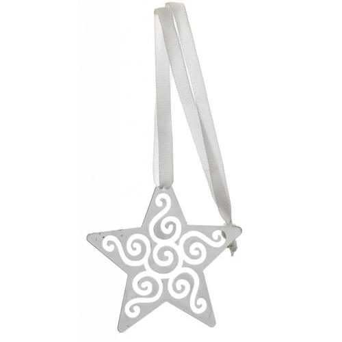 SEGNALIBRO TRAFORATO E ARGENTATO - STELLA