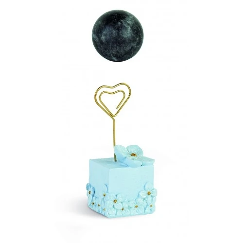 SEGNAPOSTO AZZURRO FIORI GLITTER