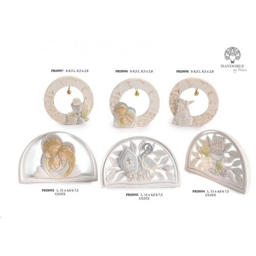 SEMI-CUPOLA CON MITRIA - PASTORALE 11 CM. RESINA LUCE