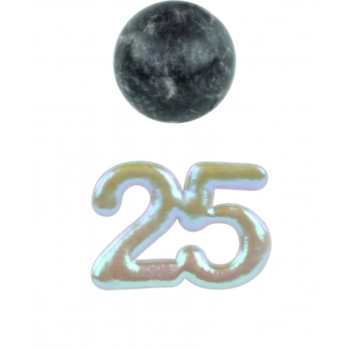 SET 12 25 ARGENTO CON ADESIVO