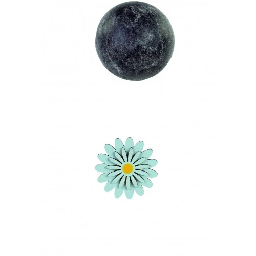 SET 12 FIORELLINI CELESTI CON ADESIVO