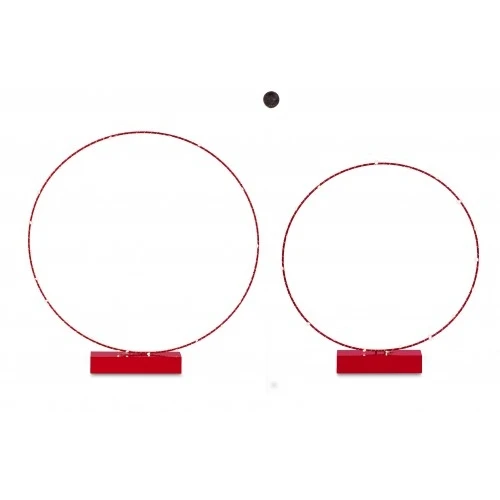 SET 2 CERCHI ROSSI CON LED