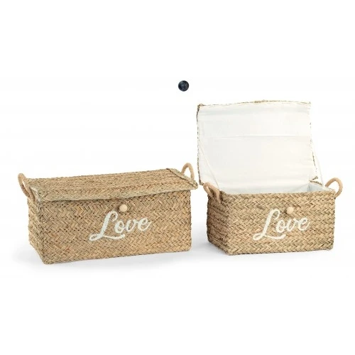 SET 2 CESTONI LOVE BIANCO