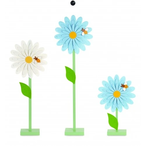 SET 3 FIORI CELESTI/BIANCHI