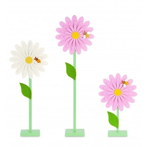 SET 3 FIORI ROSA/BIANCHI