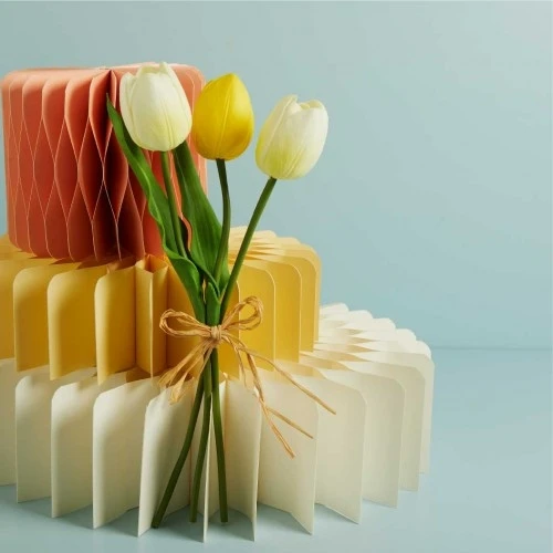 Set 3 Tulipani Claraluna Gialli Cm 33