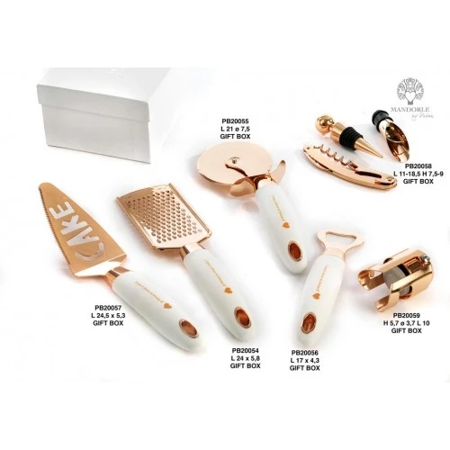 SET 3 UTENSILI X VINO 11 CM. METALLO COLOR RAME PLAST.