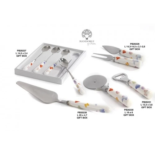 SET 4 CUCCHIAINI FARFALLE 14.5 CM. PORCELLANA