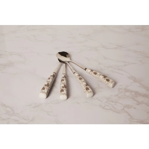 SET 4 CUCCHIAINI DECORO CUORI