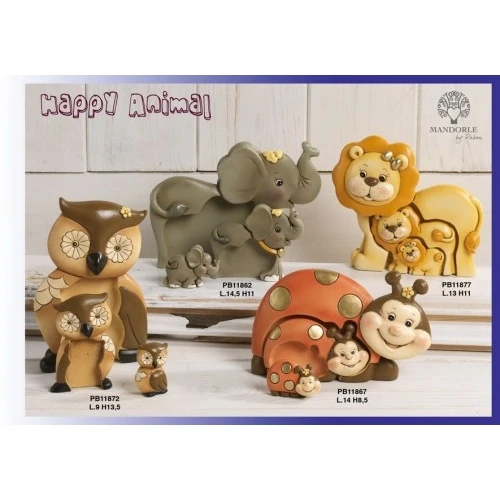 SET FAMIGLIA ELEFANTI 14.5 CM. RESINA