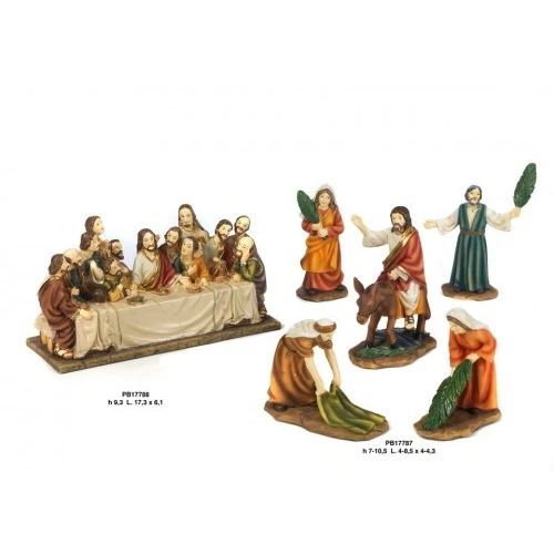 SET INGRESSO A GERUSALEMME 10.5 CM. 5 SOG. RESINA