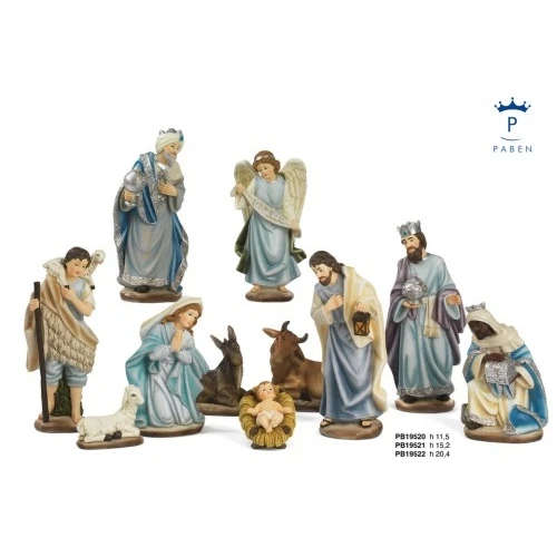 SET PRESEPE 15.2 CM. 11 SOG. RESINA
