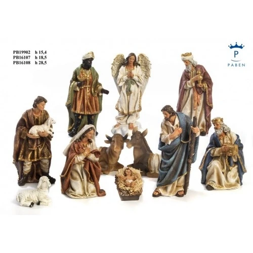SET PRESEPE 15.4 CM. 11 SOG. RESINA