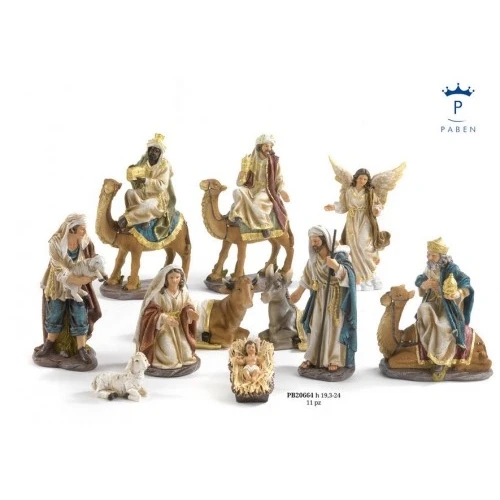 SET PRESEPE 19.3 CM. 11 SOGGETTI RESINA