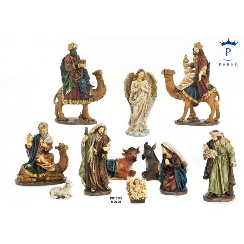 SET PRESEPE 20 CM. 11 SOG. RESINA