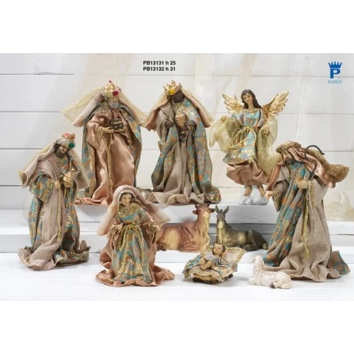 SET PRESEPE 25 CM. 10 SOG. RESINA-STOFFA