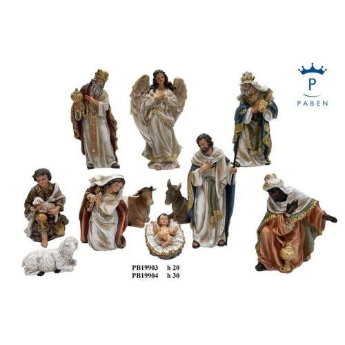 SET PRESEPE 30 CM. 11 SOG. RESINA