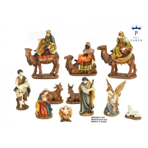 PRESEPE 8.7 CM. SET 11 SOGGETTI RESINA