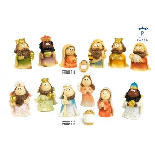 PRESEPE SET 7 SOGGETTI 6.4 CM. RESINA